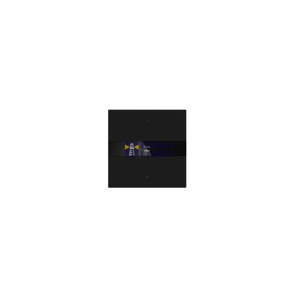 KNX pushbutton 2-way, black glass surface image 1