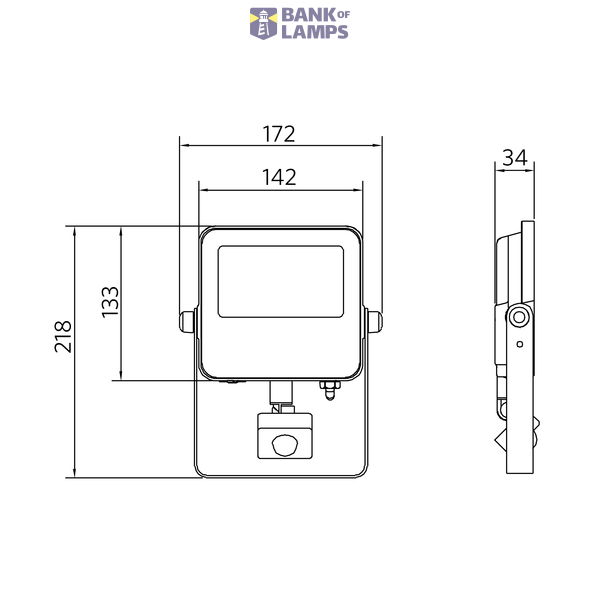 LEDFlood-E3 Re144-10W-830-BL-MD image 3