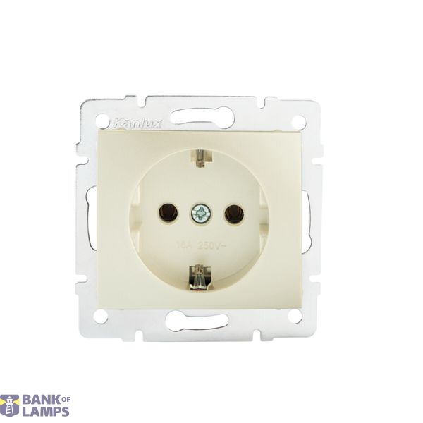 DOMO 01-1240-130 pe Schuko single power socket with contact protection image 1