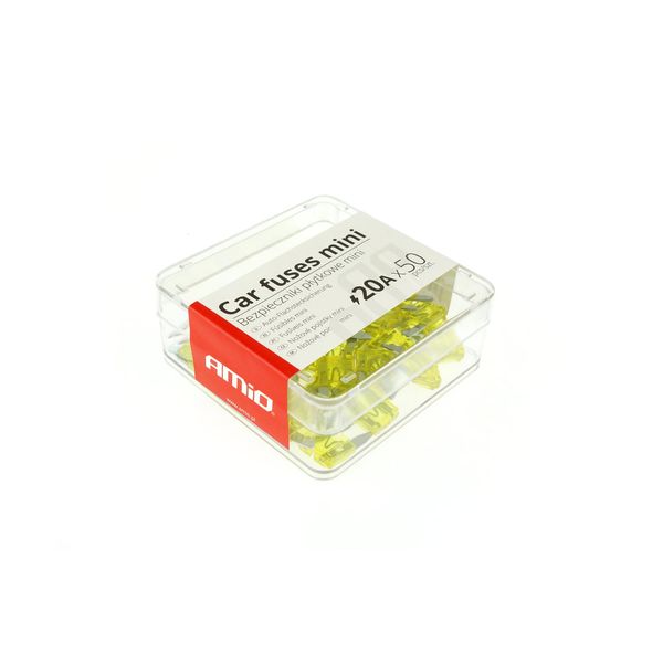 Car blade fuses mini box 50 pcs 20A image 1