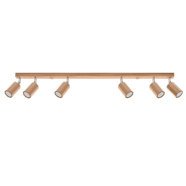 CEILING LAMP ZEKE 6 OAK GU10 6X40W IP20 image 1