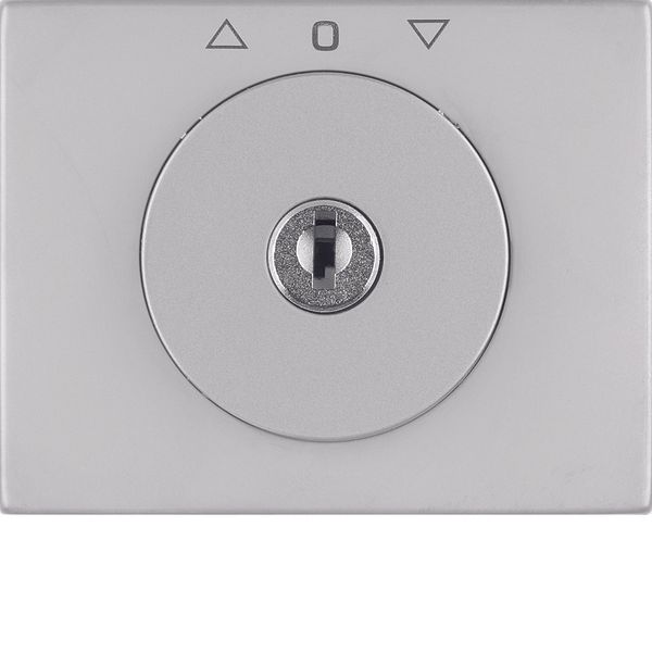 Central piece with lock for blind key switch Berker, K.5 stainless steel image 1