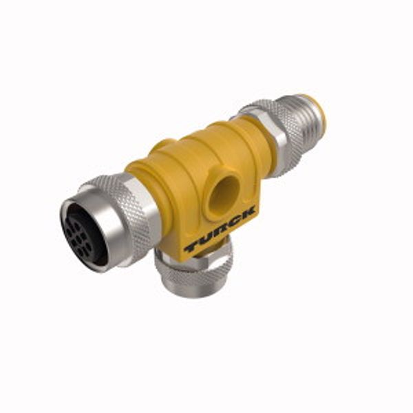 2-Way Splitter T-splitter without cable for AIDA safety   VT2-FKM5-FKM5-FSM5/YE image 1