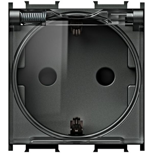 Socket anth, higher protection cover, transparent lid 16A image 1