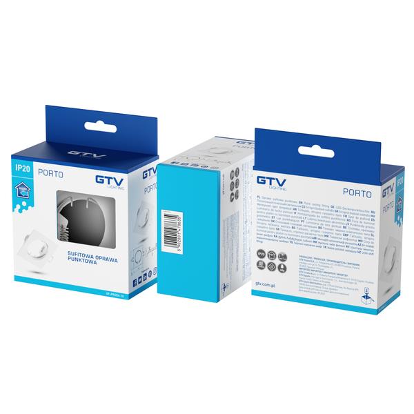 Spot luminaire housing PORTO, IP20, square, white image 2