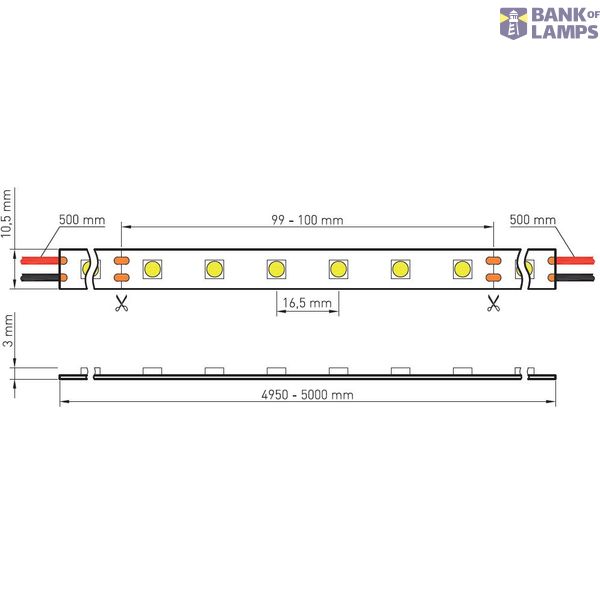 FS 72, KW, Ra=90+, 17,5W/m, 1322lm/m, 24VDC, IP44, l=5m image 4
