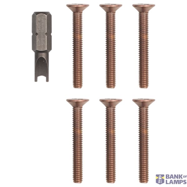 Kit of 6 screws + key Pixel Up copper image 1