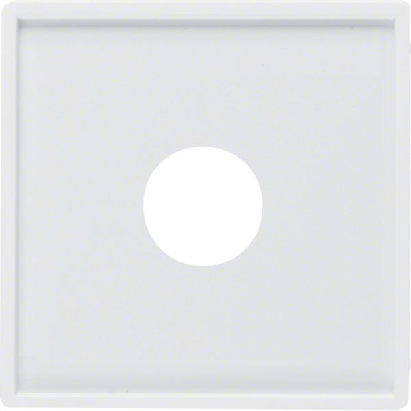 Central part for bus connection, cover with hole for connector, Berker Q.x, white, velvet image 1
