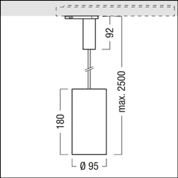 V2-P M 3600-930 SWI 3VVC CWH FL WH WH - LED pendant spotlight image 3