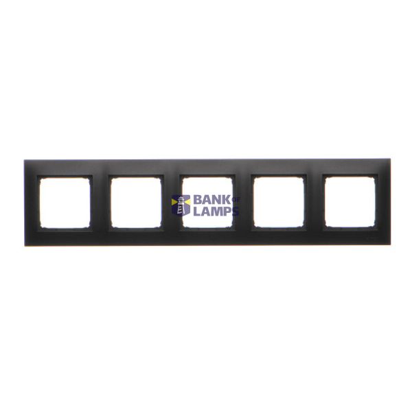 5 gang frame for plasterboard box, black matt image 1