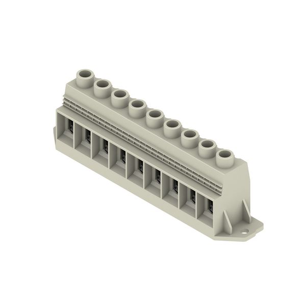 Printed circuit board terminals, 15.00 mm, Number of poles: 9, 90°, Solder pin length (l): 4.5 mm, tinned, Pebble grey, Clamping yoke connection, Clamping range, max. : 50 mm², Box image 6