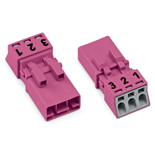 Plug 3-pole Cod. B pink image 2