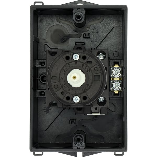 T0-3-15259/I1/SVB Main switch, T0, 20 A, surface mounting, 3 contact unit(s), 3 pole, 2 N/O, Emergency switching off function, With red rotary handle and yellow locking image 25
