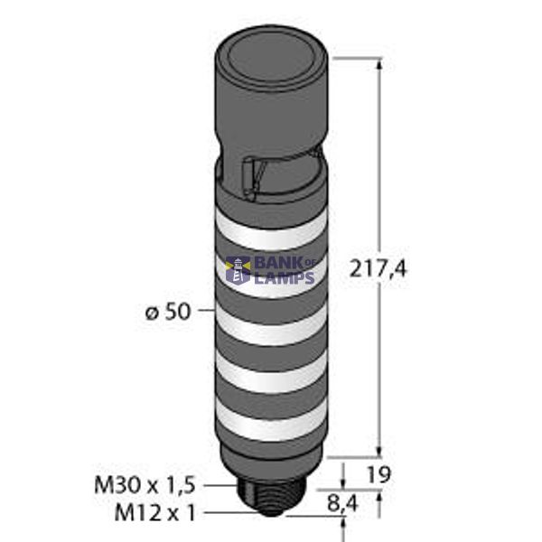 LED Signal Light Compact Signal Tower   TL50C5AOSKQ image 1