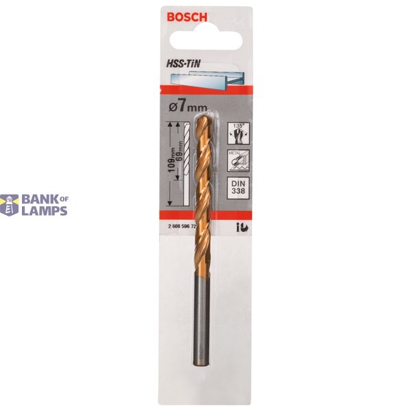 Metal drill bits HSS-TiN, DIN 338 7 x 69 x 109 mm 1 pcs. image 2