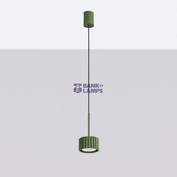 Pendant lamp AURA 1 olive green Gx53 image 2