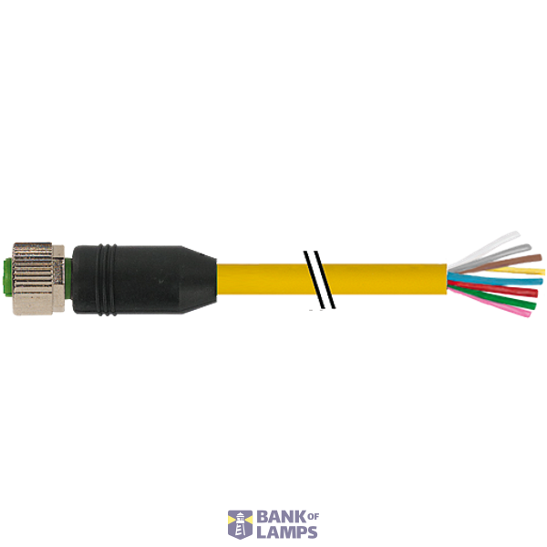 M12 female 0° with cable TPE 8x22AWG ye UL/CSA. ITC/PLTC 30m image 2