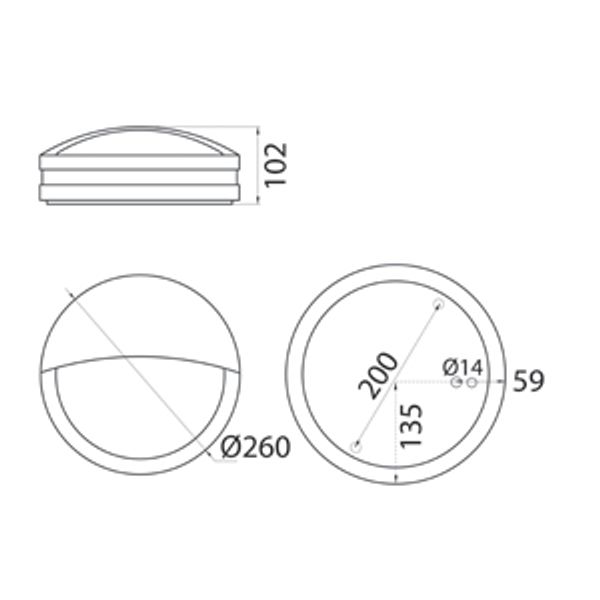 Outdoor luminaire AVN260LGH IP54 60W E27 PC O GH image 5