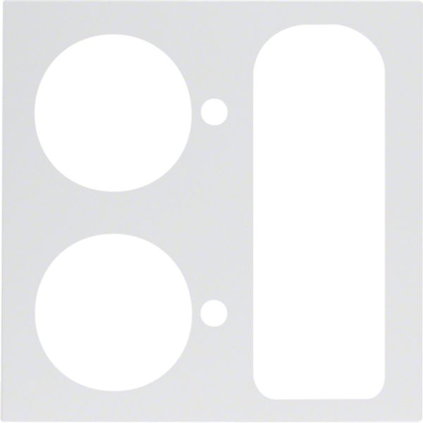Central part for call buttons, service, cancel, doctor call with 15-pin socket, Berker S.1/B.x, white, gloss image 1