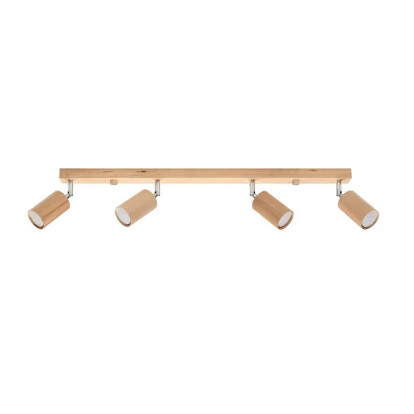 CEILING LAMP BERG 4 NATURAL WOOD GU10 4X40W IP20 image 1