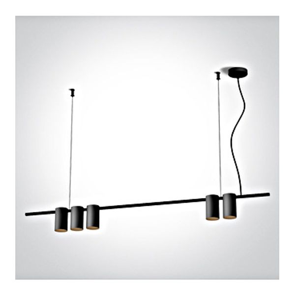 63146A/B BLACK PENDANT GU10 5x7W IP20 100-240V image 1