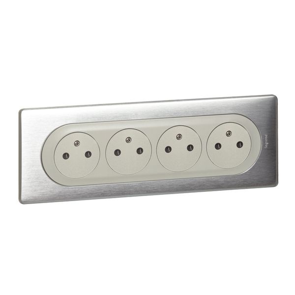 4 PRISES PRECABLEES ALU CELIANE image 1