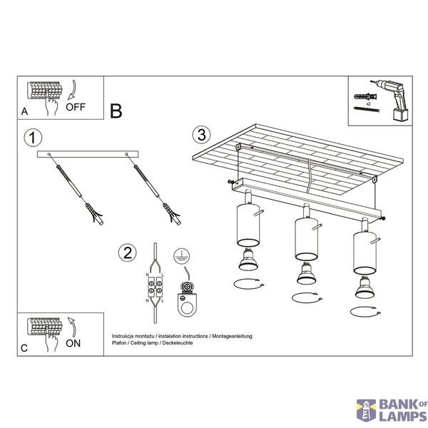 Ceiling lamp RING 3L red image 8