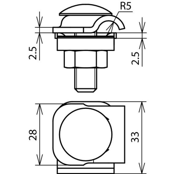 MMV clamp Cu f. Rd 6-8mm with truss head screw and nut image 2