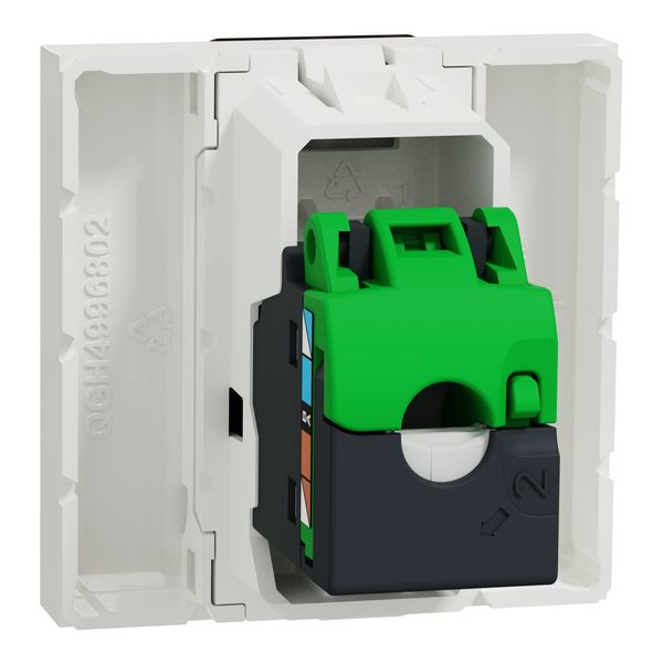 Data socket New Unica RJ45 Cat6 STP shuttered 2M white image 3