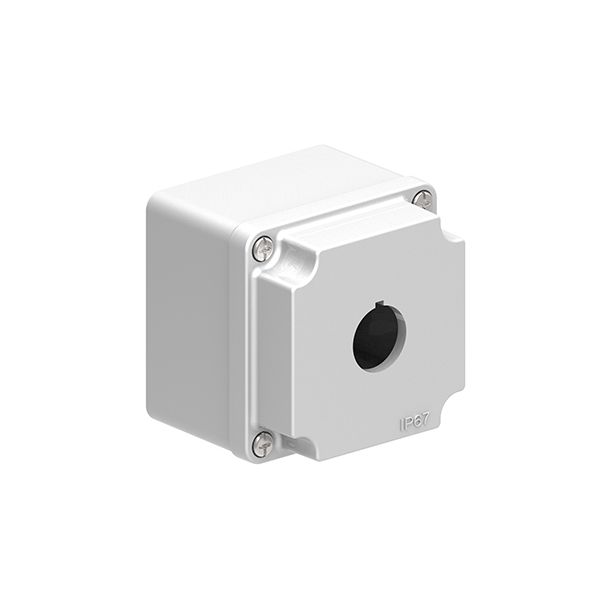 Control station, empty with no actuators, for 1 actuator. Grey cover image 1