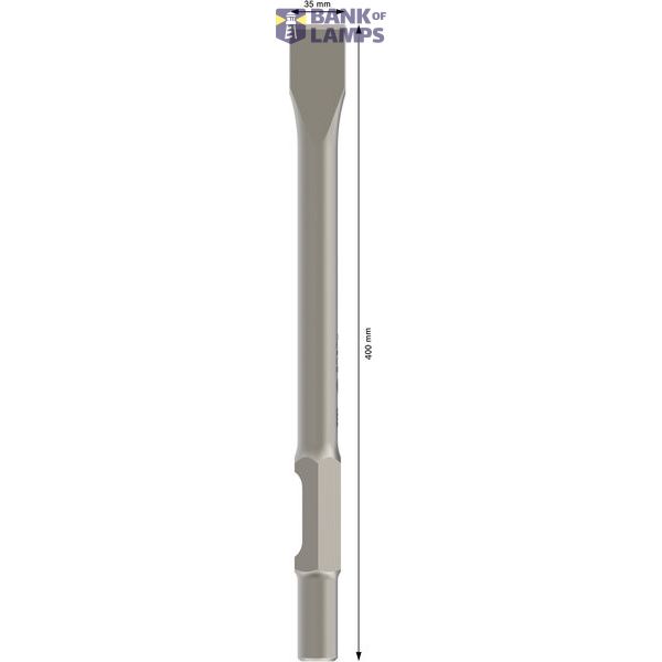 Flat chisel, 30-mm hex shank 400 x 35 mm image 1