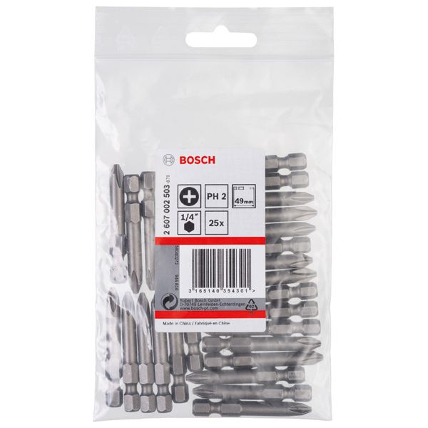Screwdriver bit Extra Hard PH 2, 49 mm 25 pcs. image 1