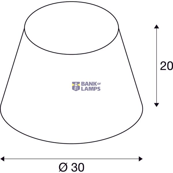FENDA, lamp shade, conical, black, /H 30/20 cm image 5