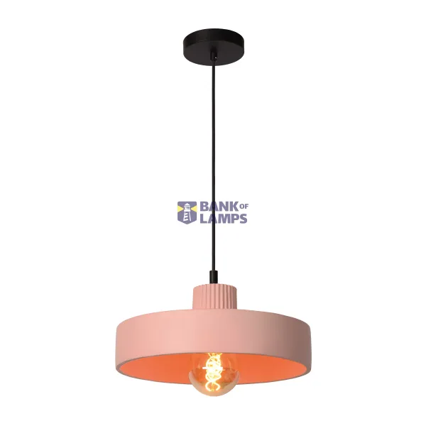 Lucide OPHELIA - Pendant light - Ø 35 cm - 1xE27 - Pink image 1