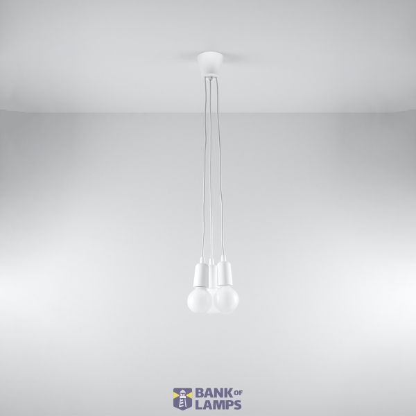 HANGING LAMP DIEGO 3 WHITE E27 3X60W IP20 image 2