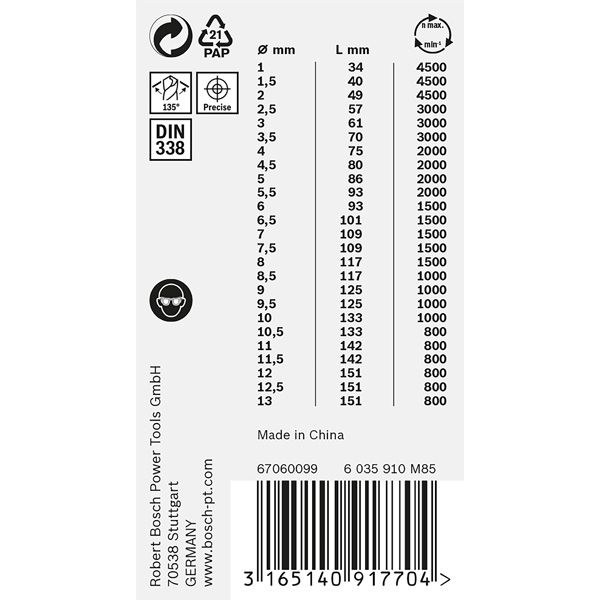 HSS Twist Drill Bit PointTeQ 25pcs ProBox 1- 13mm 25 pcs. image 1