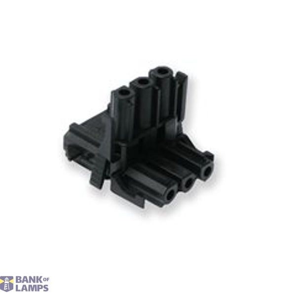 NAD3T.B | Distribution block 3-pole, T-connector, black image 1