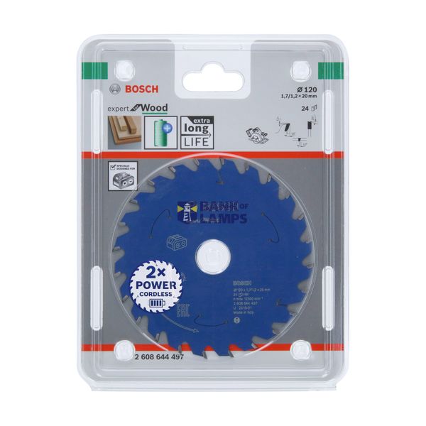 Expert for Wood Circular Saw Blade for Cordless Saws 120x1.7/1.2x20 T24 image 2