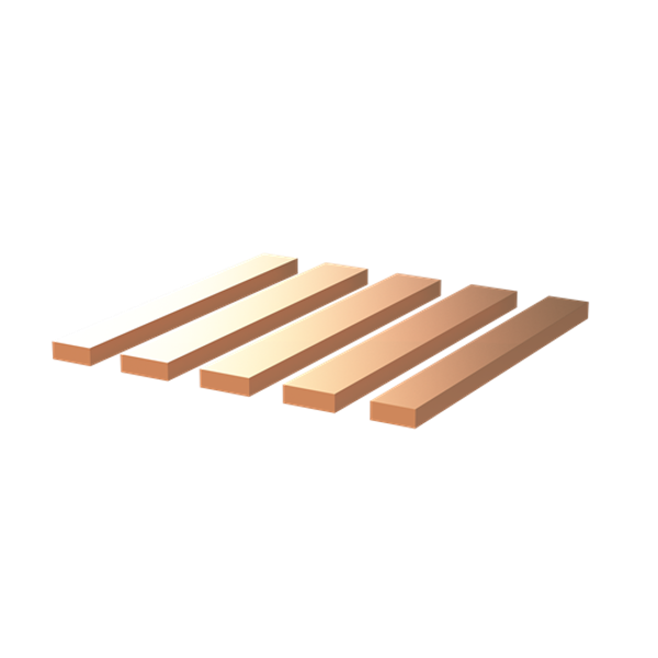 VC32VT-BF630 flat copper set 630A L=215MM consisting of 3x30x10/2x25x10 image 2