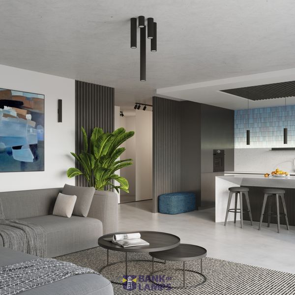 HIGH CEILING TUBE 20CM FROM THE CARBON SERIES FOR HALLWAY image 7