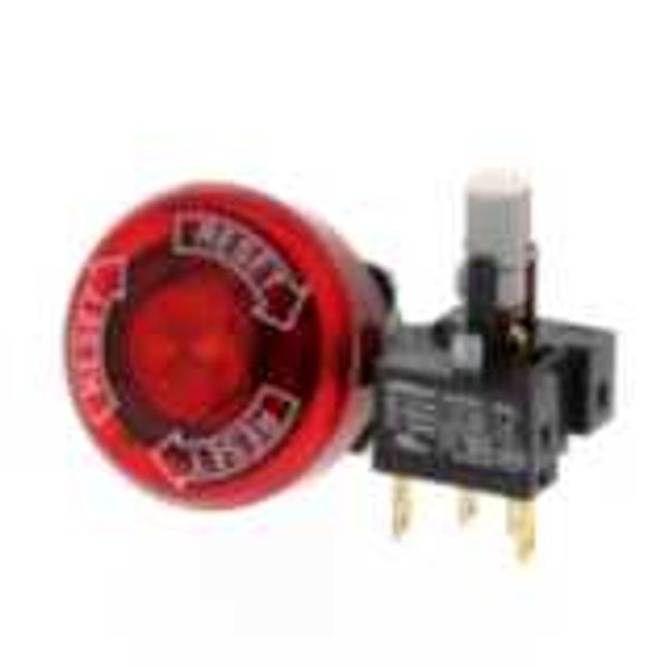 Emergency stop switch, illuminated, 30mm dia, push-lock/turn-reset, DP A16E7004A image 1