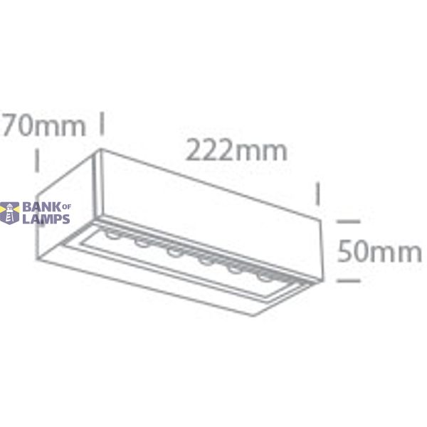 WHITE 2x6W WW IP65 230V image 2