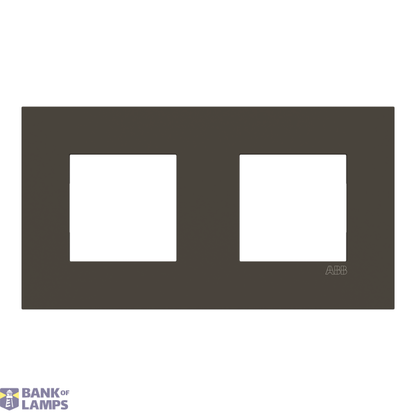 Frame 2-gang - ABB logo - Anthracite image 1