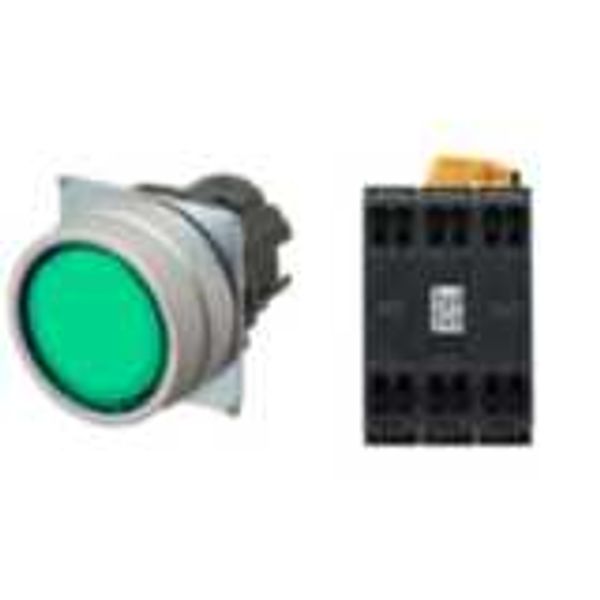 Pushbutton A22NL Ã˜22, bezel brushed metal, FLAT, MOMENTARY, CAP COLOR A2226688E image 3