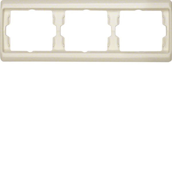 Frame 3gang horizontal Arsys white, glossy image 1