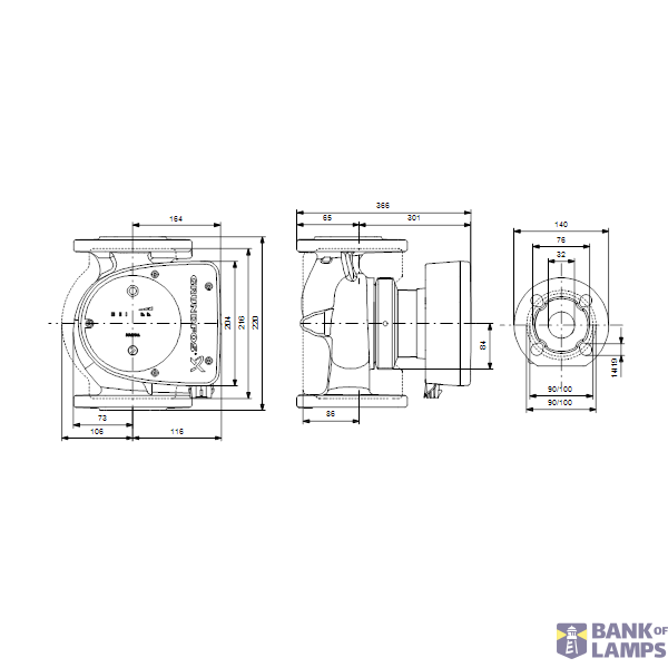Circulator pump MAGNA1 32-120 F 220 1x230V PN6/10 image 3
