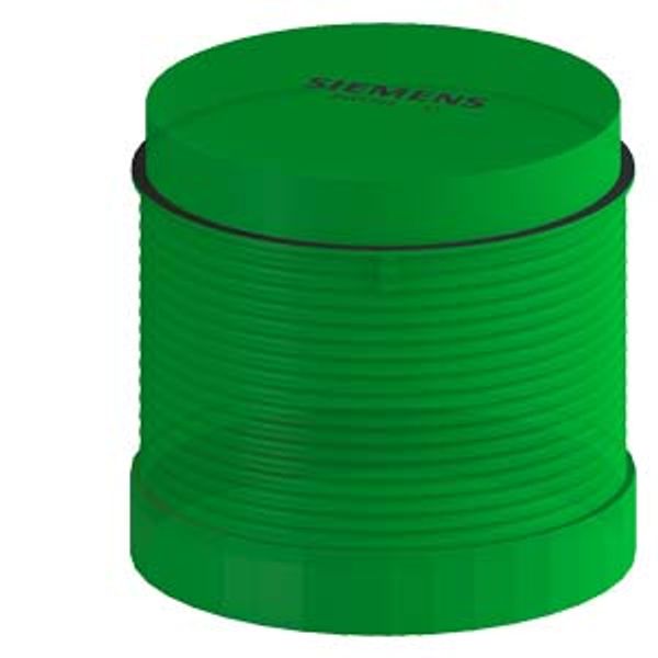 Blinklight element, with integrated LED, green, 230 V AC, diameter 70 mm image 1