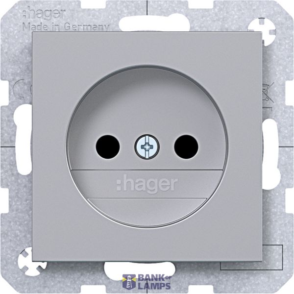 Wall socket without earth connection, Safety Plus, A.x/C.x, titanium image 1