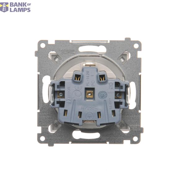 Single socket outlet with Schuko earthing, with shutters, (module), 16A, 250V, quick connection, Bronze matt, metalic image 1