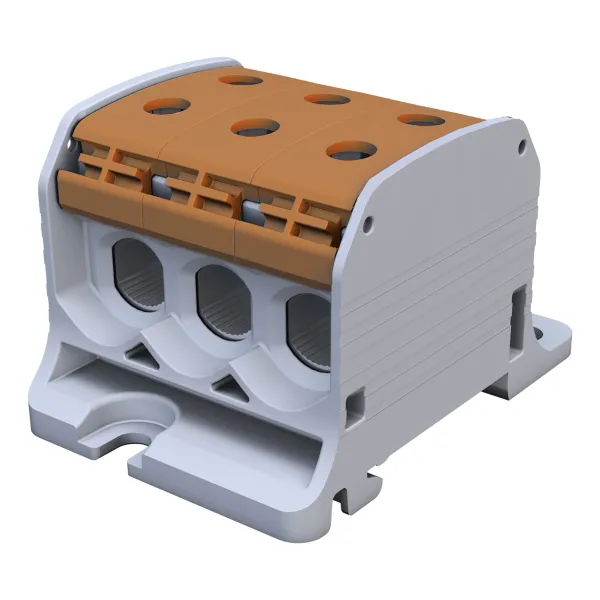 STB 50-3 Rail-mounted terminal block Al/Cu 87360 SIMBLOCK brown image 1